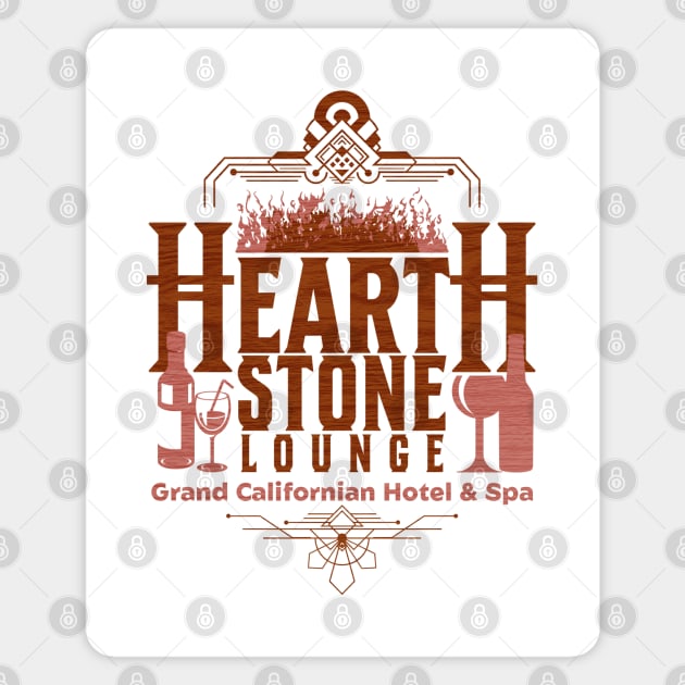 HearthStone Lounge Grand Califorian Hotel & Spa Anaheim CA. Magnet by Joaddo
